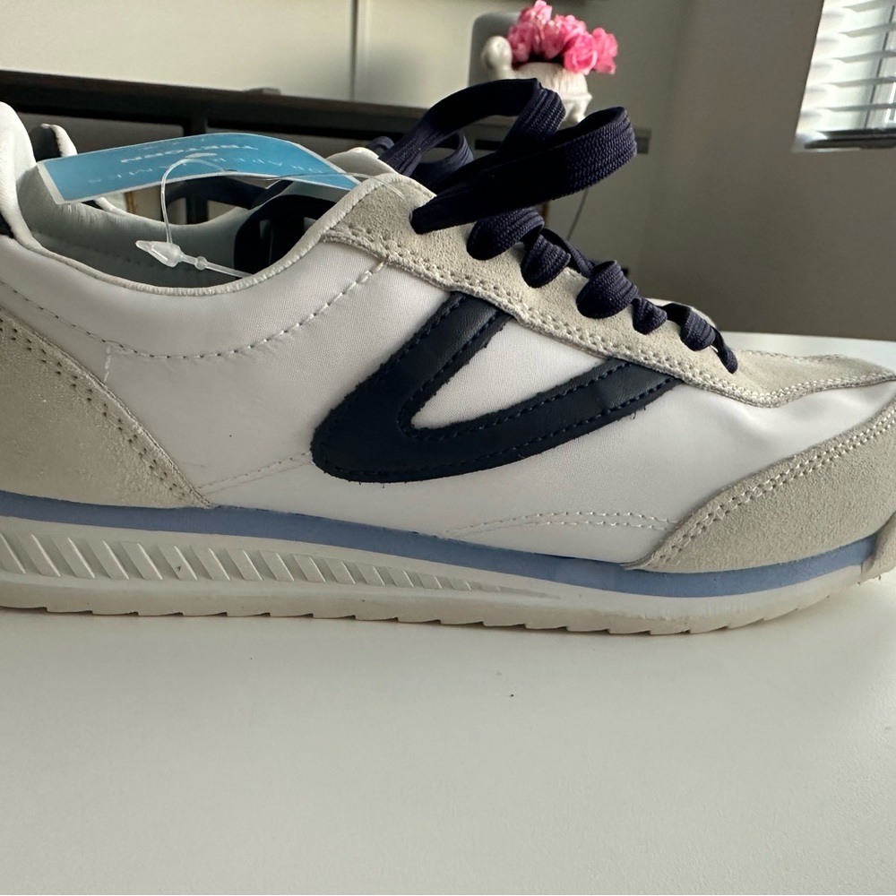 Draper James White and Navy Sneakers